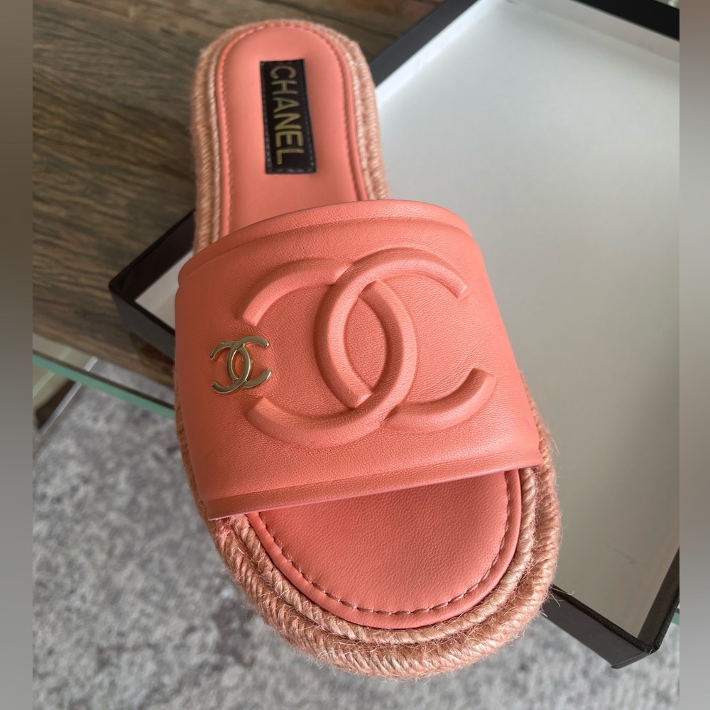 Chanel - Espadrilles - Mule - Light Orange - 39 (9)